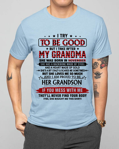 NOVEMBER - I TRY TO BE GOOD BUT I TAKE AFTER MY GRANDMA - FROM GRANDMA - TLEE11 (SKU26T-01289-11)