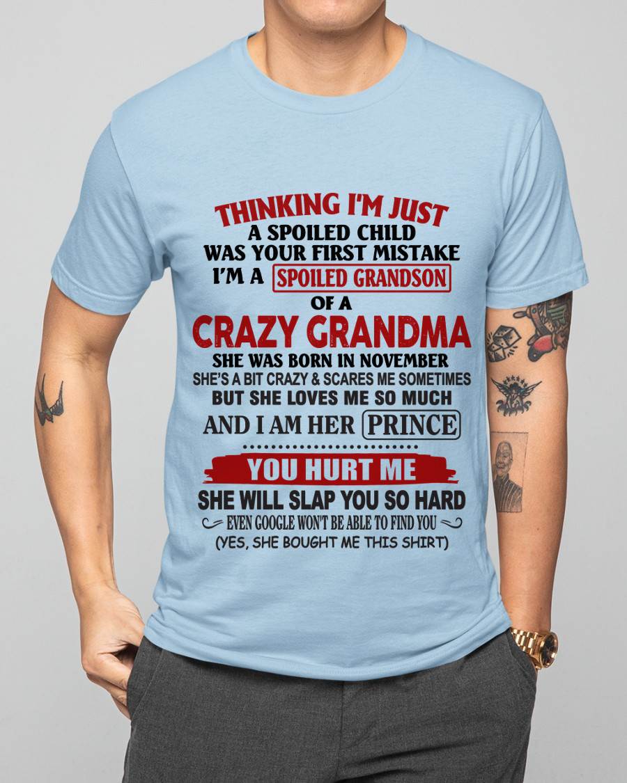 NOVEMBER - GRANDMA’S BOY – LOVED, SPOILED & PROTECTED - FROM GRANDMA - TLEE11 (SKU2602-128-11)
