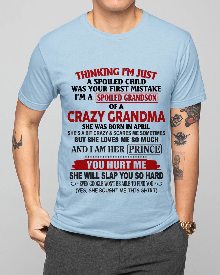 APRIL - GRANDMA’S BOY – LOVED, SPOILED & PROTECTED - FROM GRANDMA - TLEE04 (SKU2602-128-04)