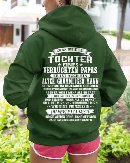 DEZEMBER / TOCHTER EINES VERRÜCKTEN PAPAS SHIRT - GESCHENK VOM PAPA - TLEE12 (SKU2606-230-12)
