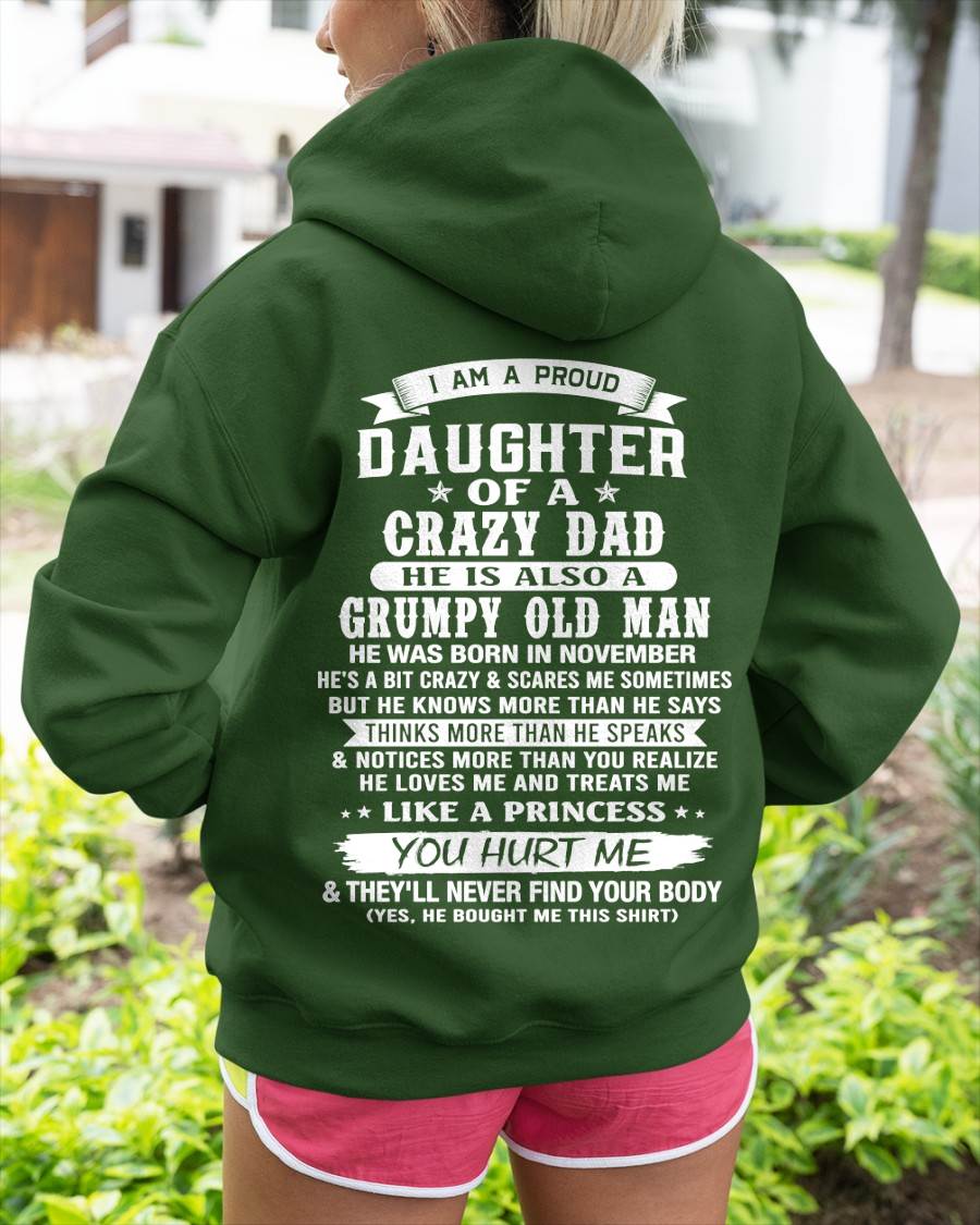NOVEMBER - PROUD DAUGHTER OF A CRAZY DAD - FROM DAD - TLEE11 (SKU2606-70-11)