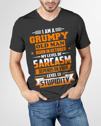 OCTOBER GRUMPY OLD MAN SHIRT - FOR MAN - TLEE10 (SKU2605-128-10)