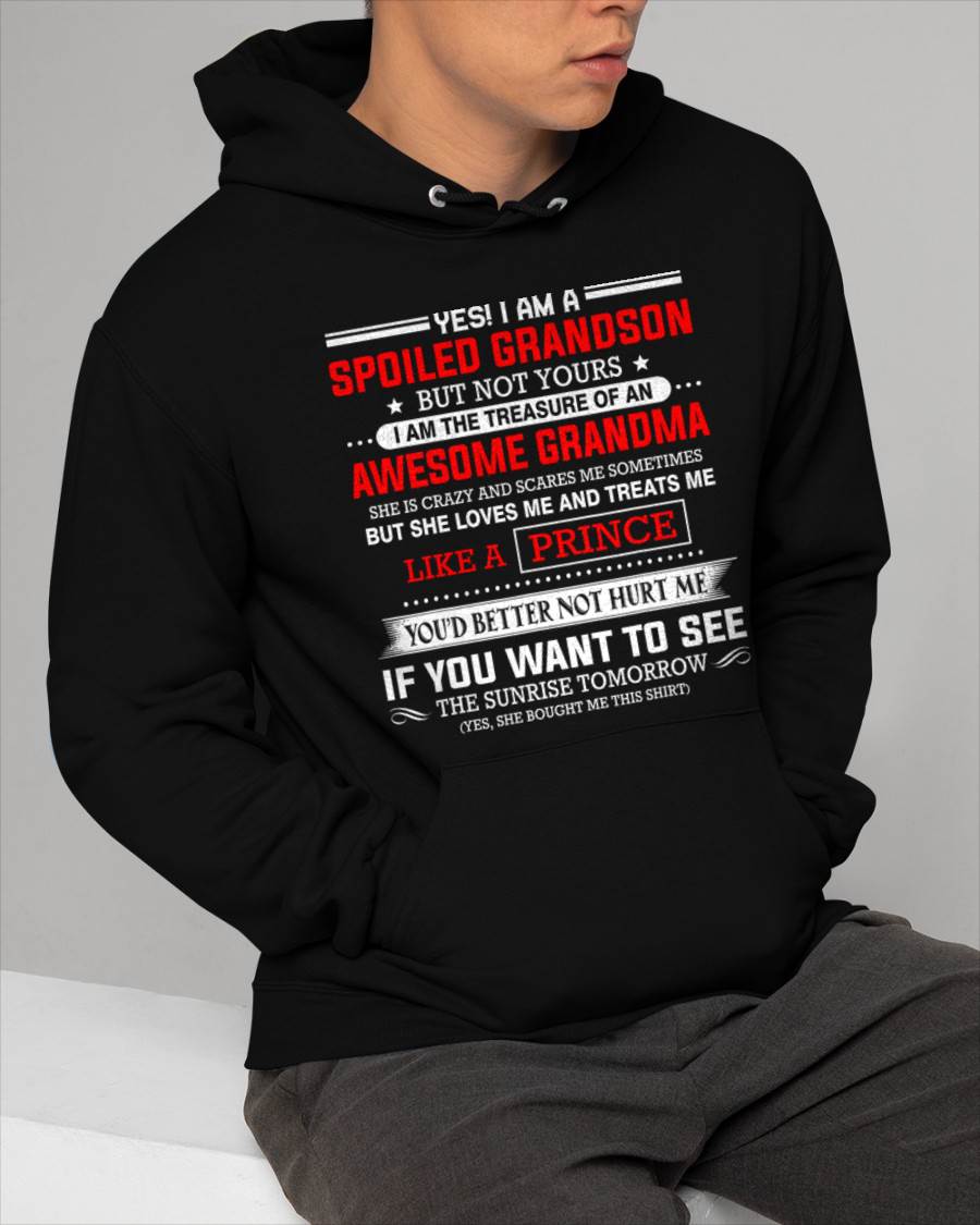 SPOILED GRANDSON BUT NOT YOURS – PROUD TREASURE OF AN AWESOME GRANDMA - FROM GRANDMA - TLEE00 (SKU2604-186-00)