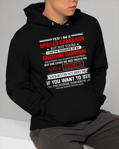 SPOILED GRANDSON BUT NOT YOURS – PROUD TREASURE OF AN AWESOME GRANDMA - FROM GRANDMA - TLEE00 (SKU2604-186-00)