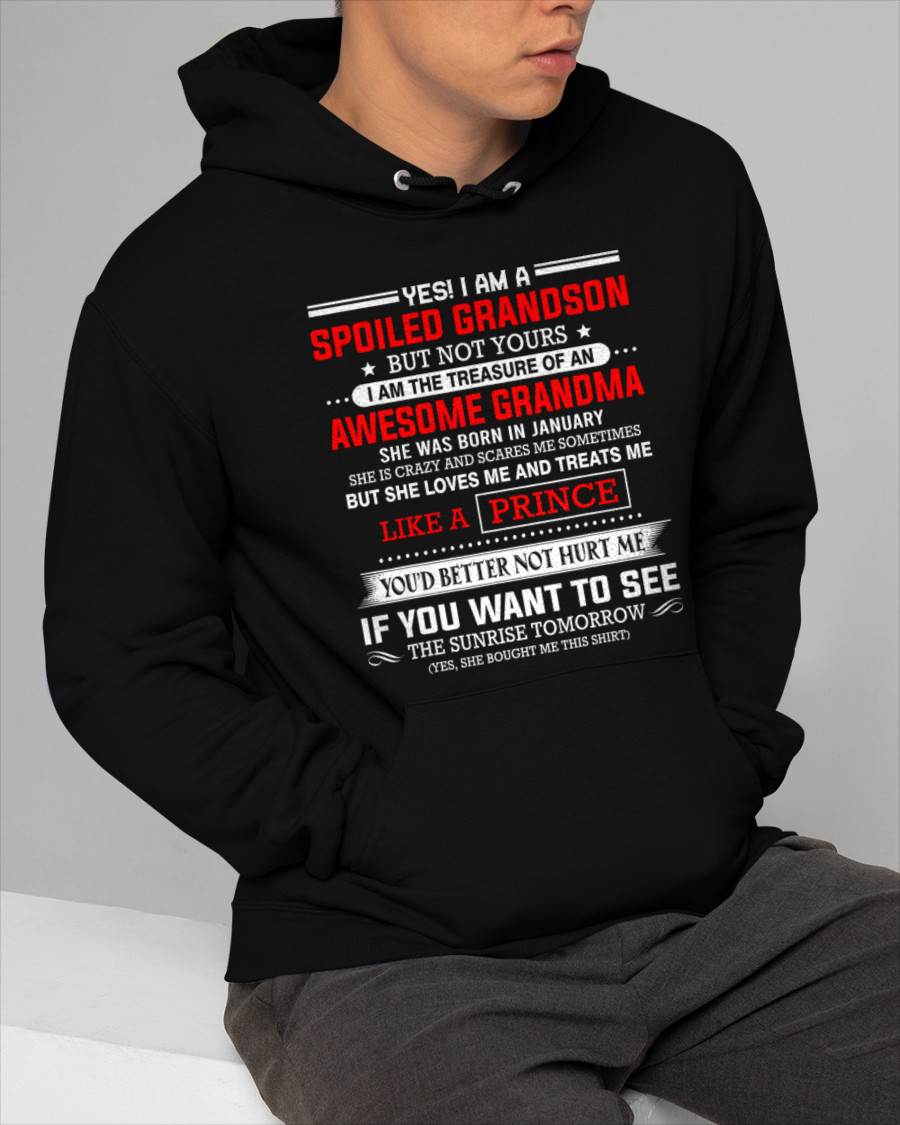 JANUARY - SPOILED GRANDSON BUT NOT YOURS – PROUD TREASURE OF AN AWESOME GRANDMA - FROM GRANDMA - TLEE01 (SKU2604-186-01)