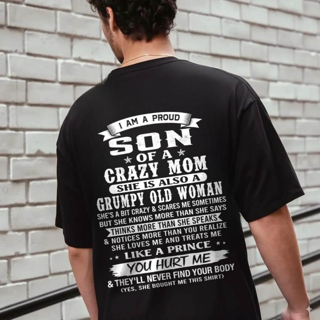 PROUD SON OF A CRAZY MOM - FROM MOM - TLEE00 (SKU2606-127-00)