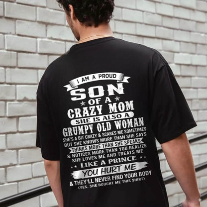 PROUD SON OF A CRAZY MOM - FROM MOM - TLEE00 (SKU2606-127-00)