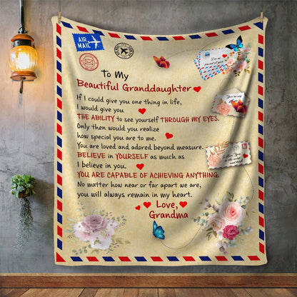 Special Gift For Your Granddaughter Blanket - From Grandma05