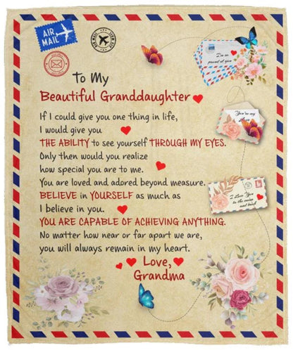 Special Gift For Your Granddaughter Blanket - From Grandma05