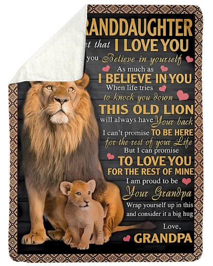 TO MY GRANDDAUGHTER - GIFT FOR GRANDDAUGHTER - Sherpa Fleece Quilt Blanket (SKUB07-184)