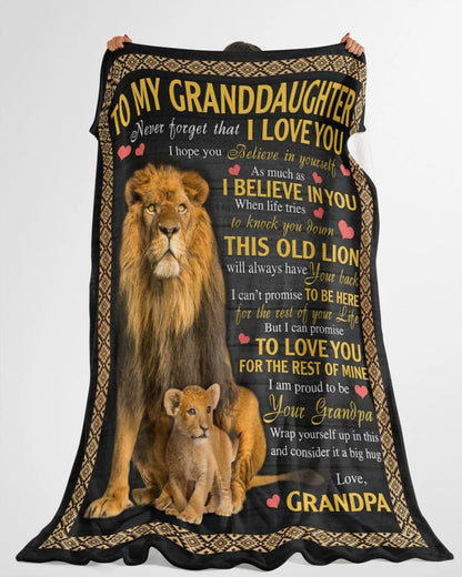 TO MY GRANDDAUGHTER - GIFT FOR GRANDDAUGHTER - Sherpa Fleece Quilt Blanket (SKUB07-184)