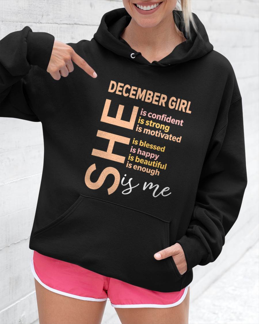 DECEMBER GIRL - SELF LOVE TYPOGRAPHY - FOR WOMEN - TLEE12 (SKU2606-255-12)