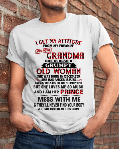 DECEMBER - I GET MY ATTITUDE FROM MY FREAKIN’ AWESOME GRANDMA - FROM GRANDMA - TLEE12 (SKU2603-157-12)