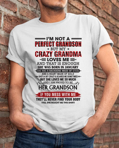 JANUARY - I’M NOT PERFECT, BUT MY CRAZY GRANDMA LOVES ME - FROM GRANDMA - TLEE01 (SKU26T-01131-01)