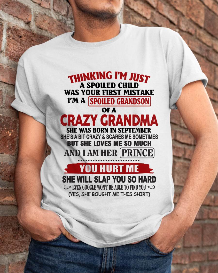 SEPTEMBER - GRANDMA’S BOY – LOVED, SPOILED & PROTECTED - FROM GRANDMA - TLEE09 (SKU2602-128-09)