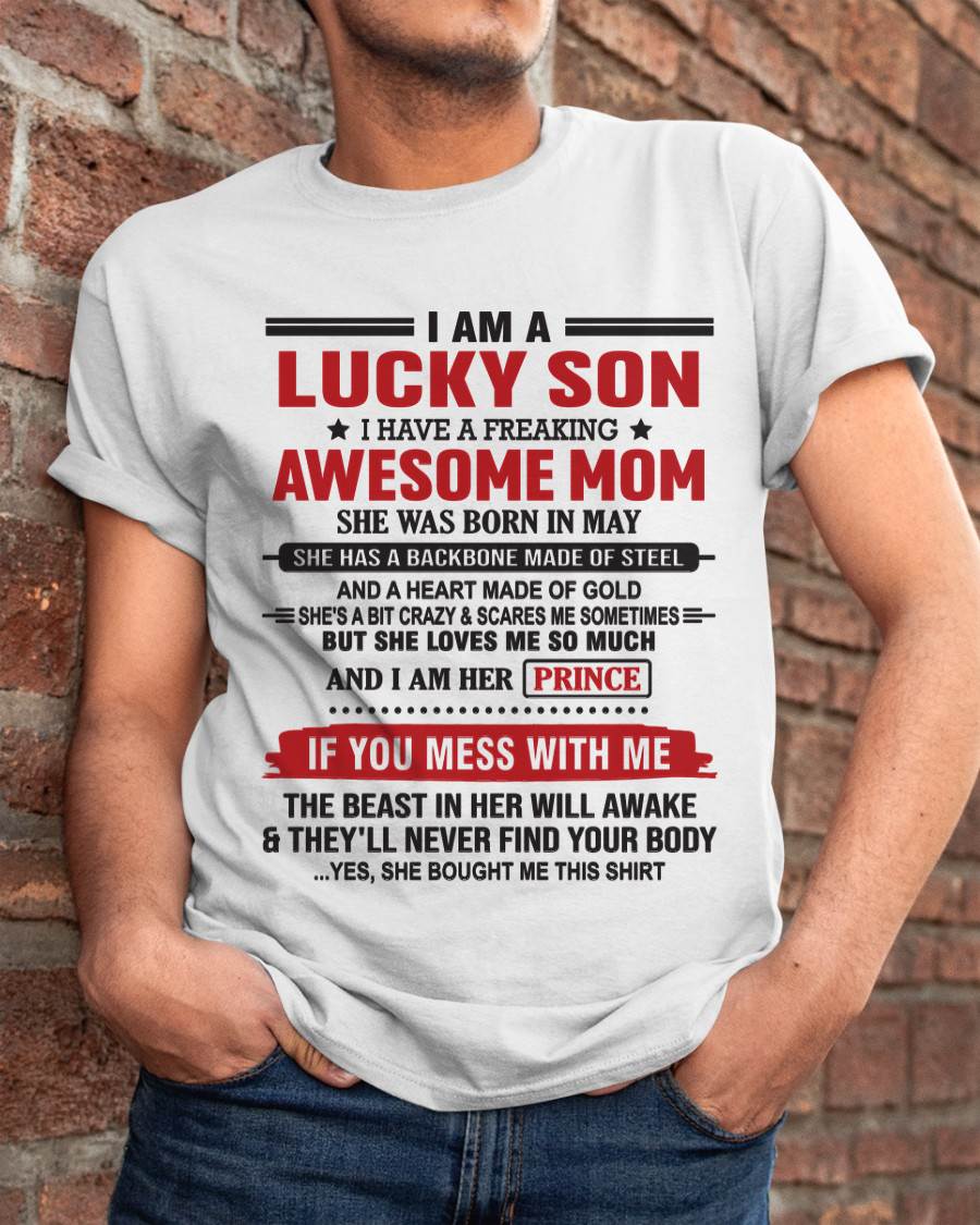 MAY - LUCKY SON OF A STRONG AND PROTECTIVE MOM - FROM MOM - TLEE05 (SKU2602-97-05)