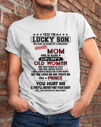 JULY - LUCKY SON – PROUD TO BE RAISED BY AN AWESOME MOM - FROM MOM - TLEE07 (SKU2603-106-07)