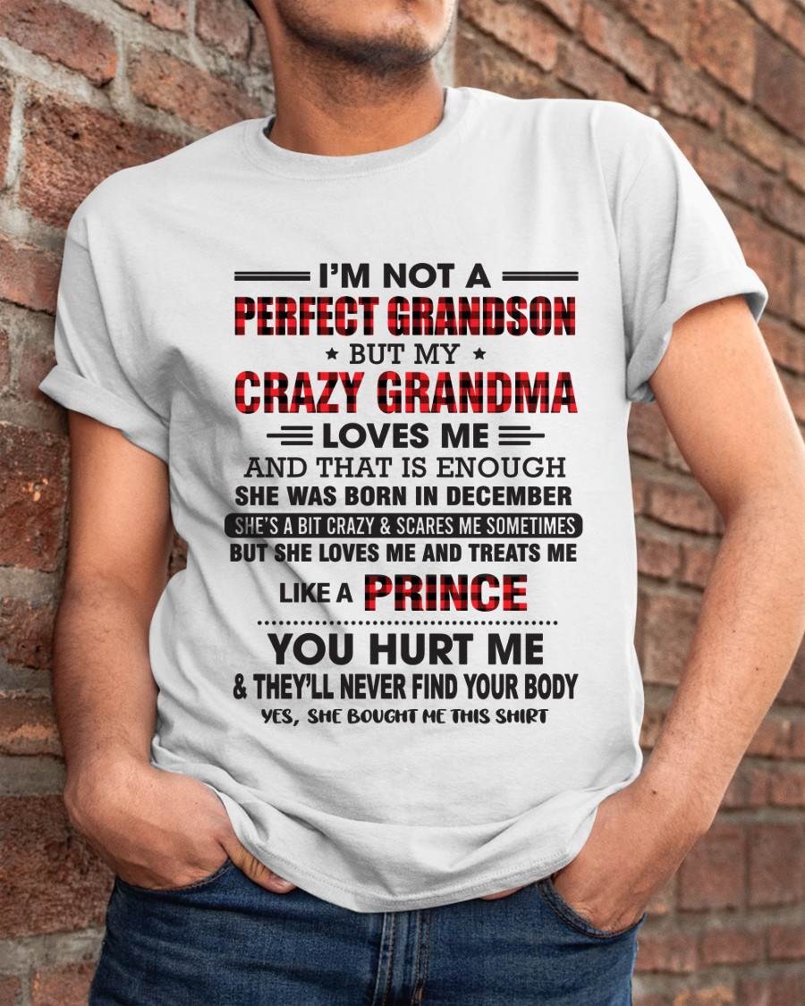 DECEMBER - PROUD GRANDSON OF A CRAZY GRANDMA - FROM GRANDMA - TLEE12 (SKU2603-71-12)