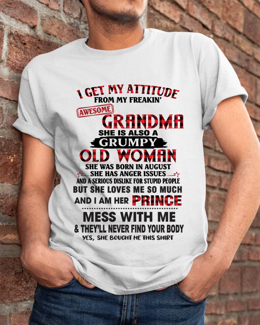 AUGUST - I GET MY ATTITUDE FROM MY FREAKIN’ AWESOME GRANDMA - FROM GRANDMA - TLEE08 (SKU2603-157-08)