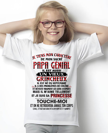 SEPTEMBRE / FILLE À PAPA GÂTÉE ET FIÈRE - CADEAU DE PAPA - TLEE09 (SKU2605-355-09)