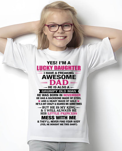 NOVEMBER - A LUCKY DAUGHTER – DADDY’S LITTLE PRINCESS - FROM DAD - TLEE11 (SKU2604-16-11)