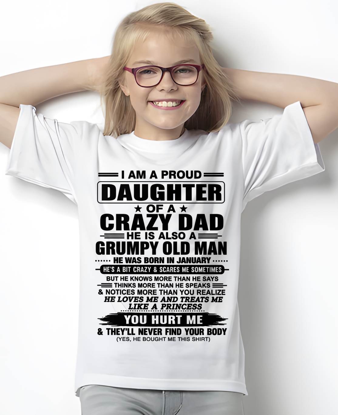 JANUARY DAD - GRUMPY OLD MAN, LOVING FATHER - FROM DAD - TLEE01 (SKU2606-302-01)