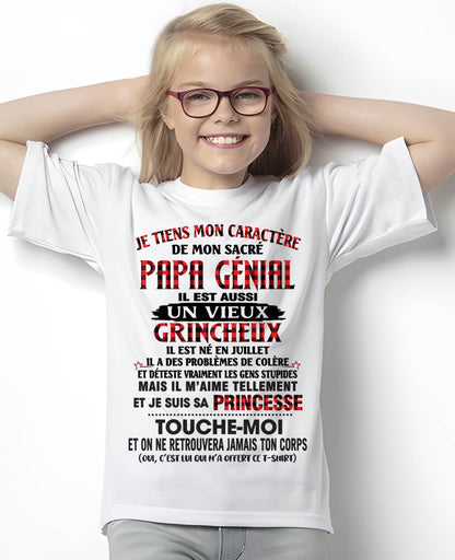 JUILLET / FILLE À PAPA GÂTÉE ET FIÈRE - CADEAU DE PAPA - TLEE07 (SKU2605-355-07)