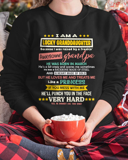 MARCH GRANDPA – BLESSED GRANDDAUGHTER RAISED BY AN AMAZING GRANDPA - FROM GRANDPA - TLEE03 (SKU2603-273-03)