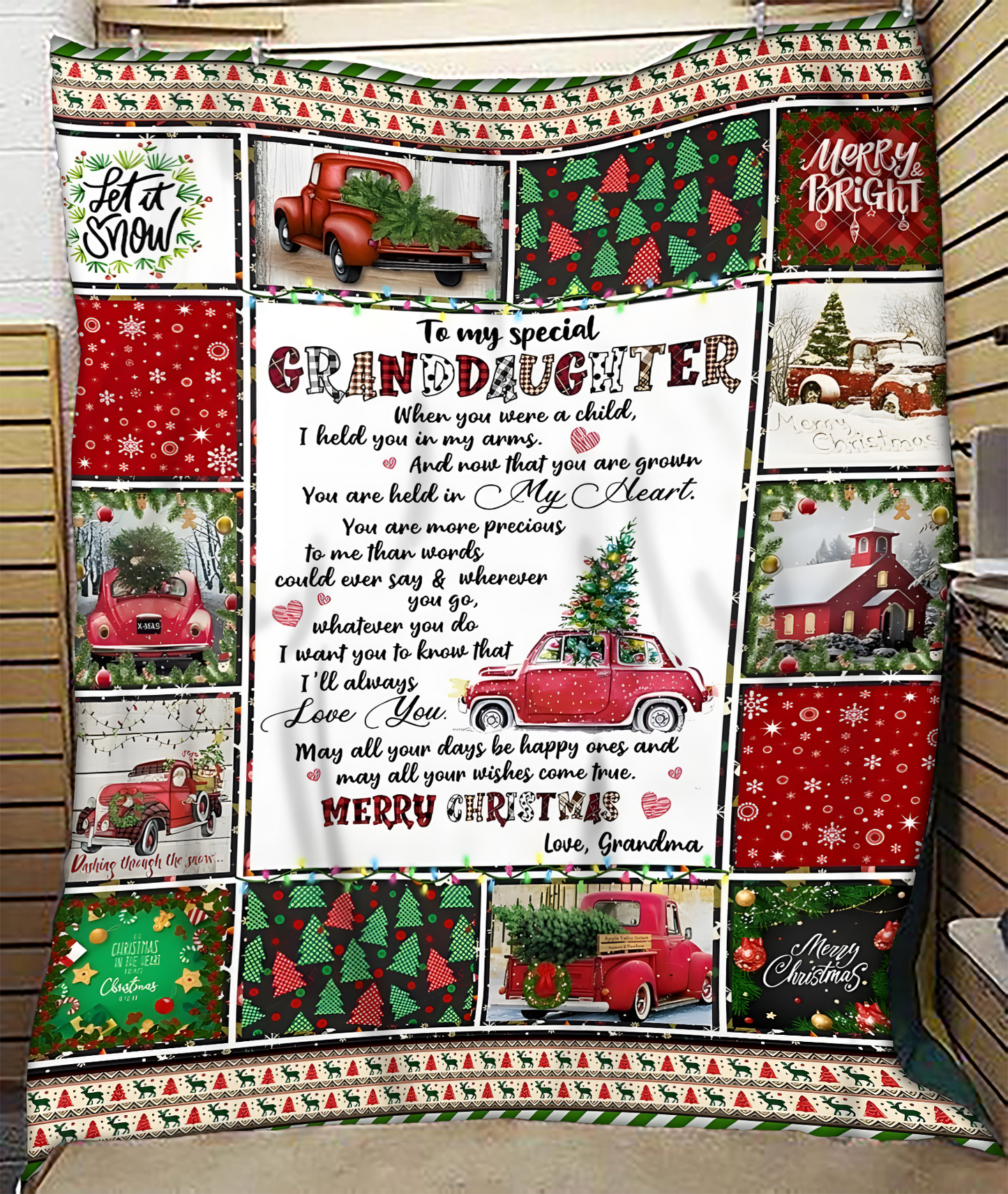 BLANKET FOR GRANDDAUGHTER – COMFORT & WARMTH GIFT Sherpa Fleece Blanket NTTD00 (SKUB-CHRISTMAS5)