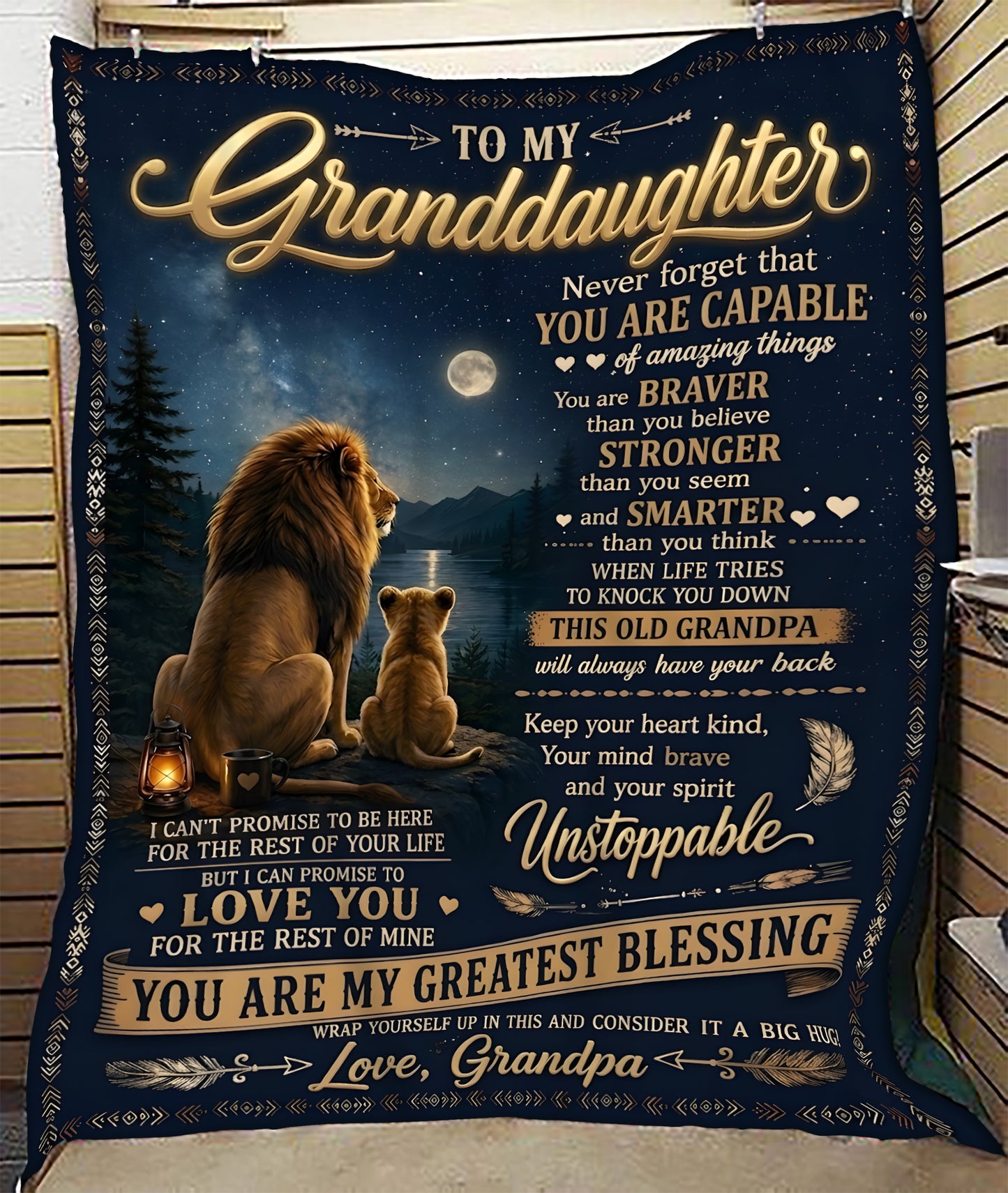 Special Gift For Your Granddaughter Blanket - From Grandpa (SKU2606-84)