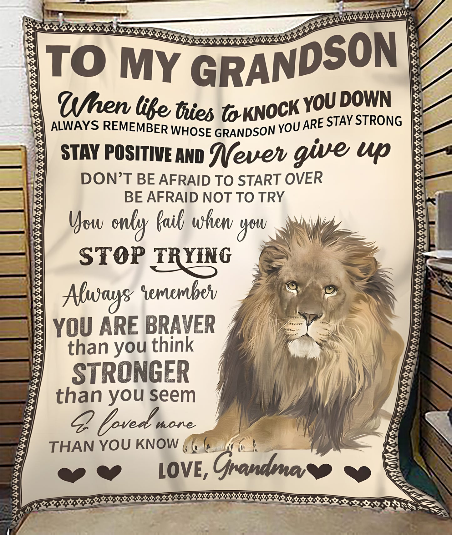 Special Gift For Your Grandson Blanket - From Grandma (SKUB12-192)