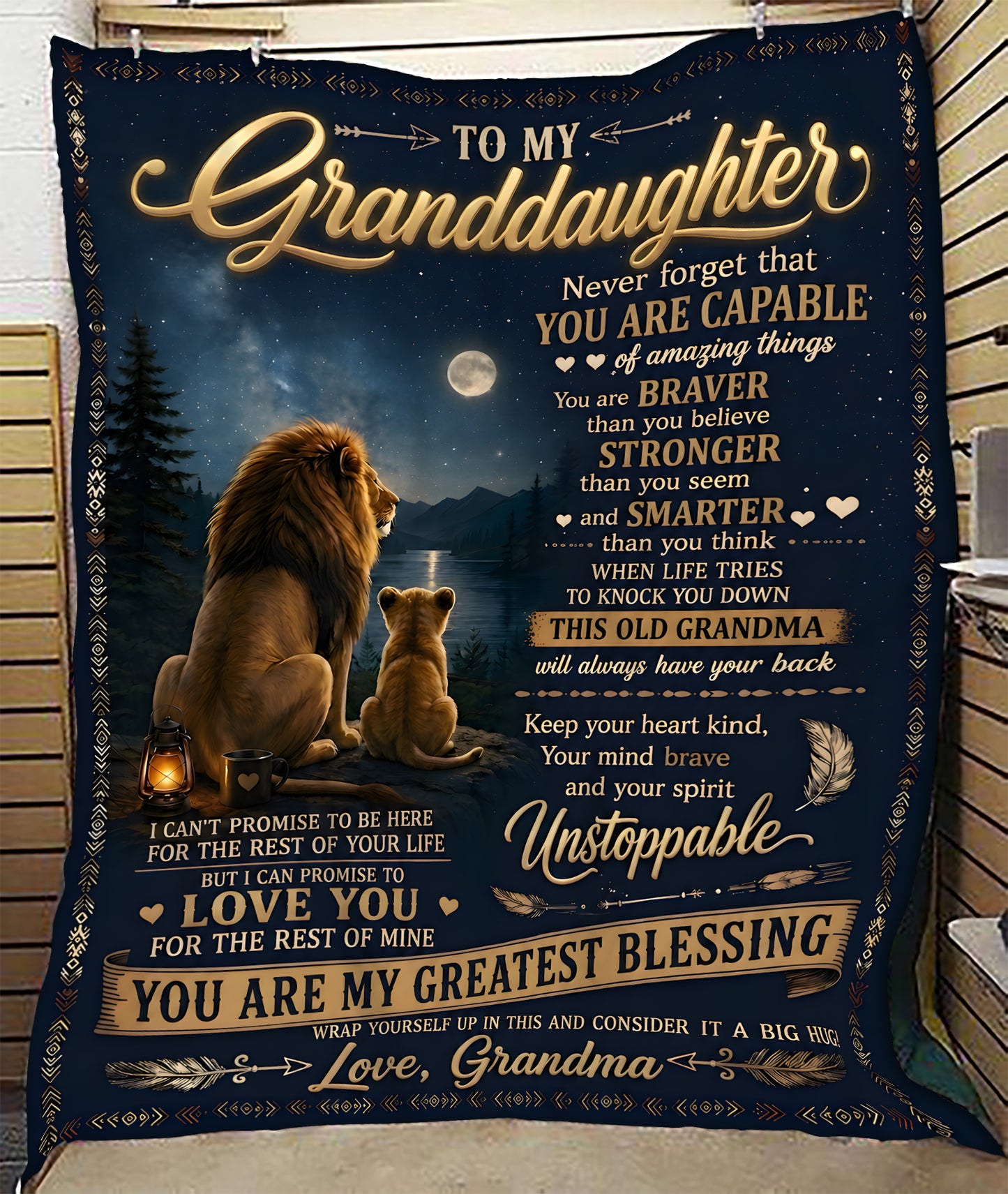 Special Gift For Your Granddaughter Blanket - From Grandma (SKU2606-278)