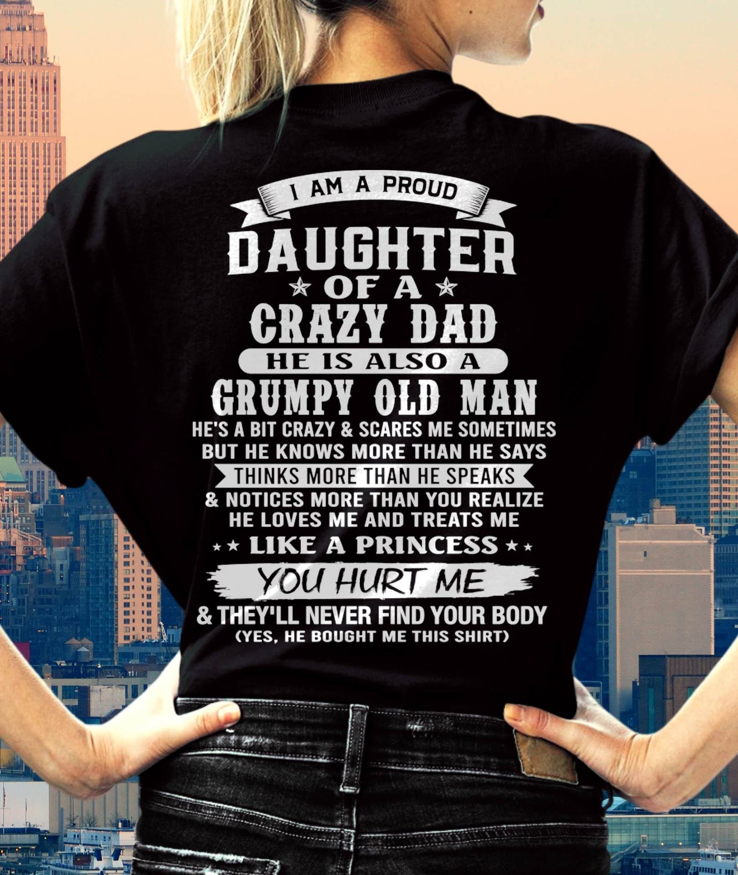 PROUD DAUGHTER OF A CRAZY DAD - FROM DAD - TLEE00 (SKU2606-70-00)