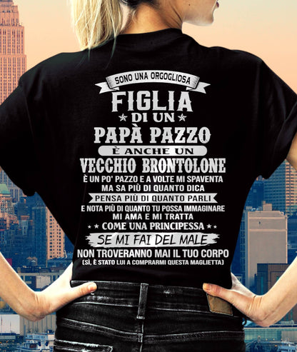 FIGLIA DI UN PAPÀ PAZZO - REGALO DA PAPÀ  - TLEE00 (SKU2606-155-00)
