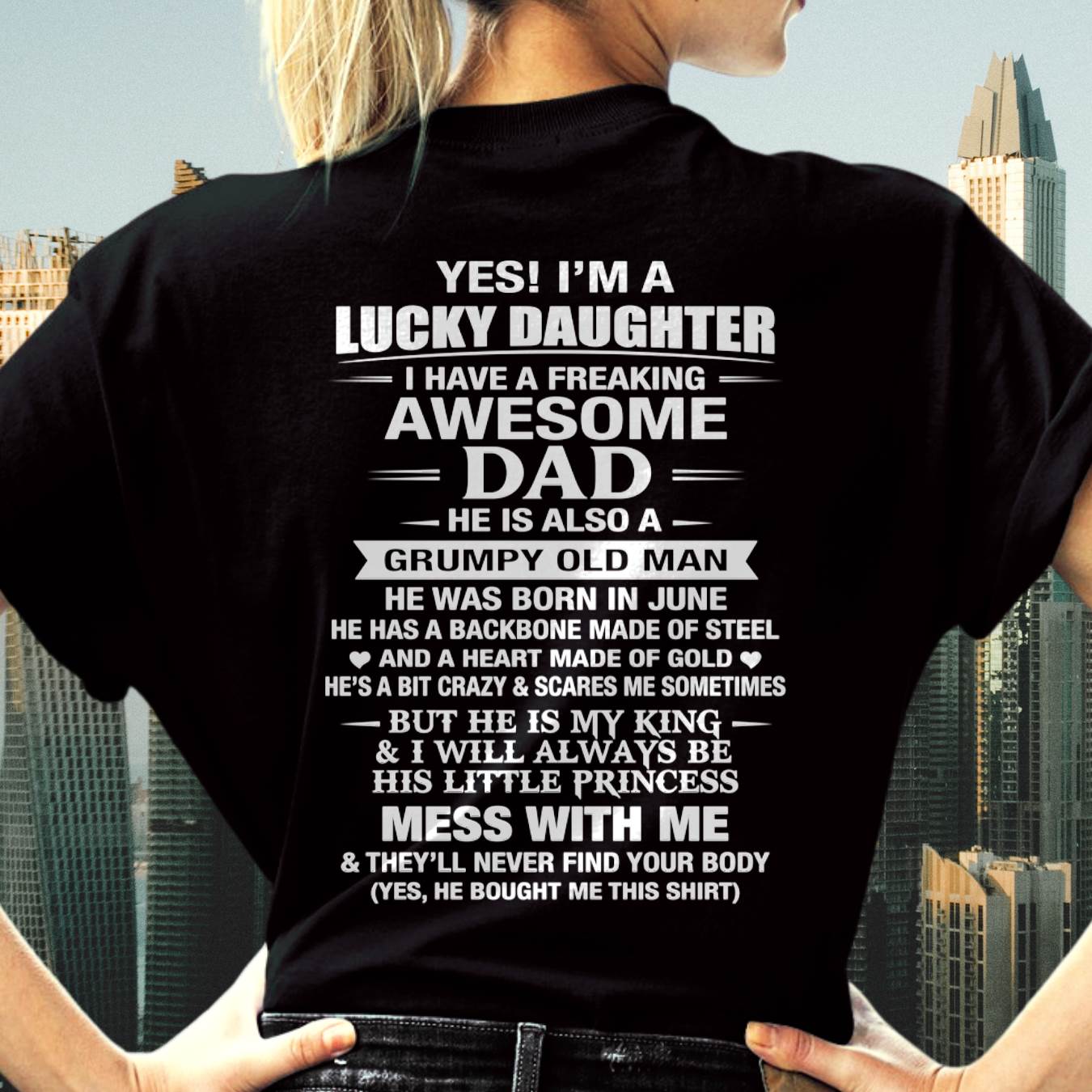JUNE - BEHIND EVERY STRONG GIRL IS AN AWESOME DAD - FROM DAD - TLEE06 (SKU2605-405-06)