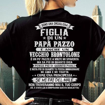 FIGLIA DI UN PAPÀ PAZZO - REGALO DA PAPÀ  - TLEE00 (SKU2606-155-00)