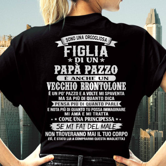 FIGLIA DI UN PAPÀ PAZZO - REGALO DA PAPÀ  - TLEE00 (SKU2606-155-00)