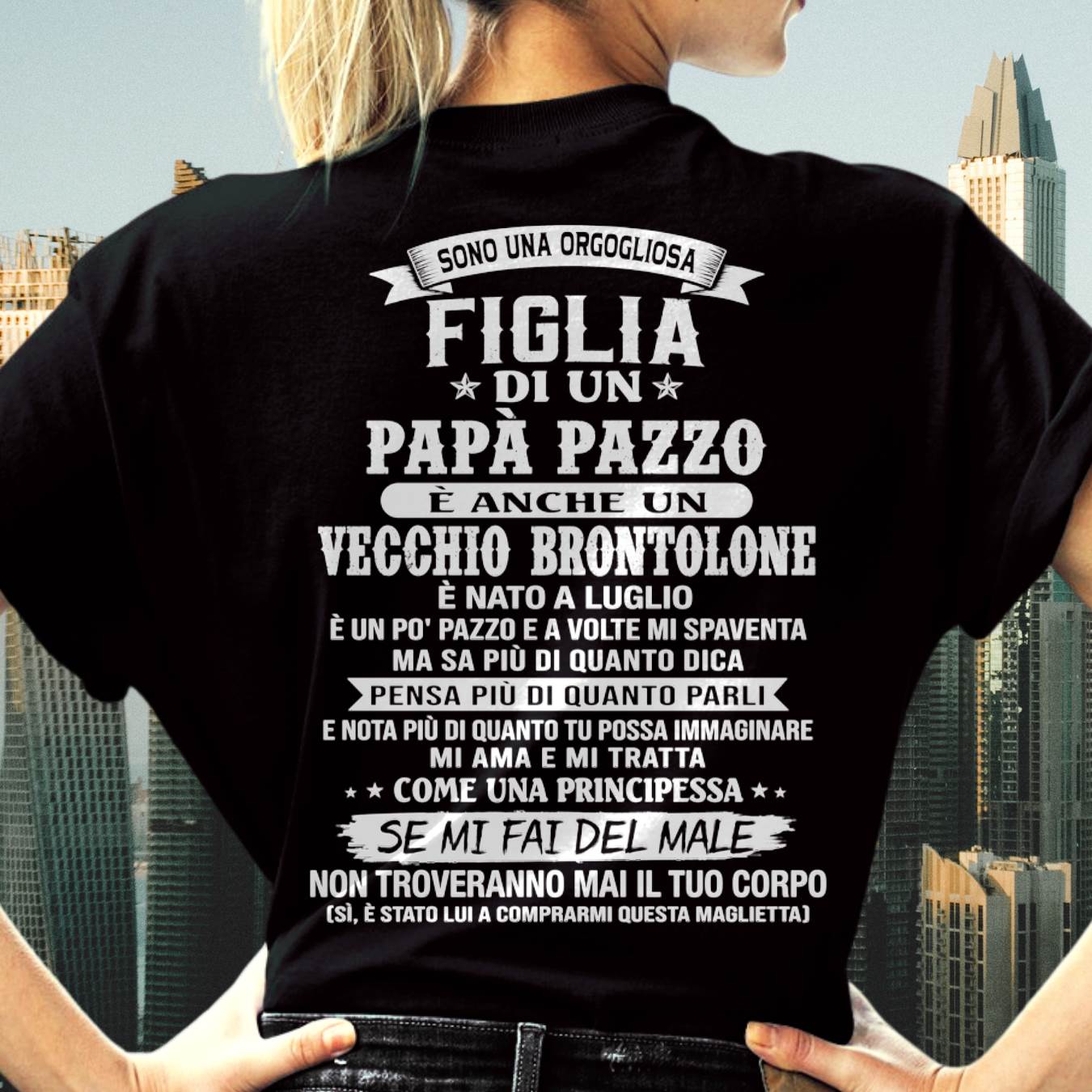 LUGLIO / FIGLIA DI UN PAPÀ PAZZO - REGALO DA PAPÀ  - TLEE07 (SKU2606-155-07)