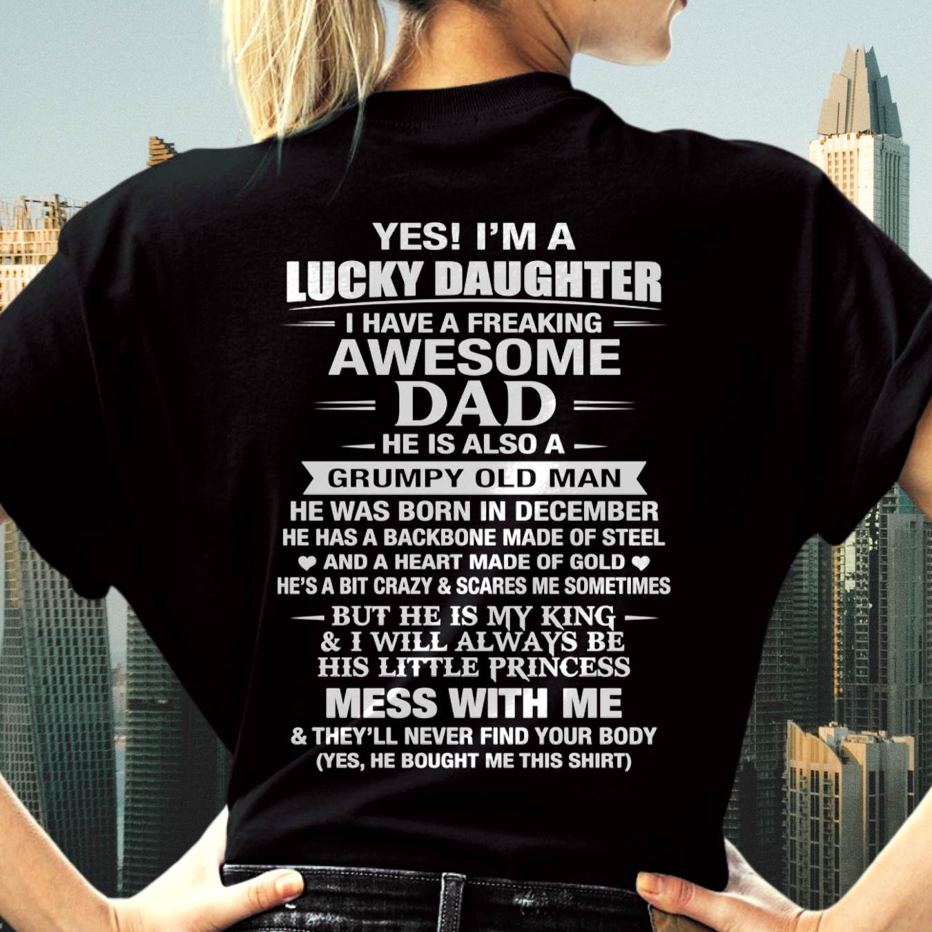 DECEMBER - BEHIND EVERY STRONG GIRL IS AN AWESOME DAD - FROM DAD - TLEE12 (SKU2605-405-12)