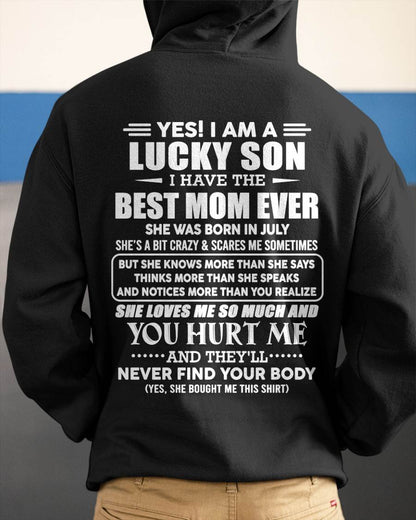 JULY - YES! I AM A LUCKY SON I HAVE THE BEST MOM EVER - FROM MOM - TLEE07 (SKU2603-145-07)