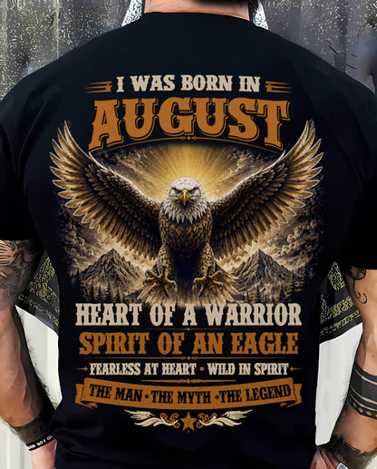 AUGUST BORN WARRIOR EAGLE SHIRT DESIGN - FOR MAN - TLEE08 (SKU2605-225-08)