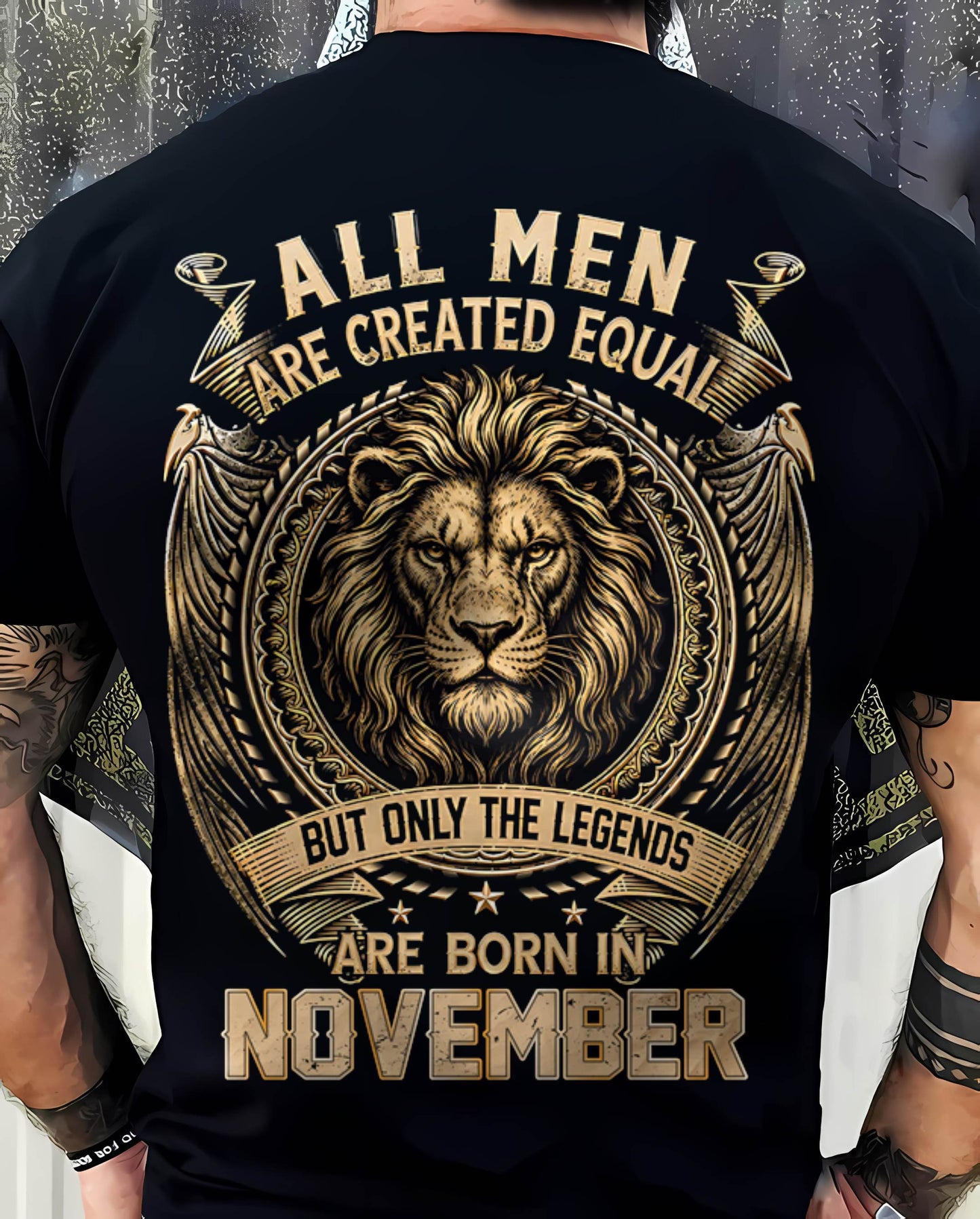 NOVEMBER BORN LEGEND SHIRT – LION KING - FOR MAN - TLEE11 (SKU2606-177-11)