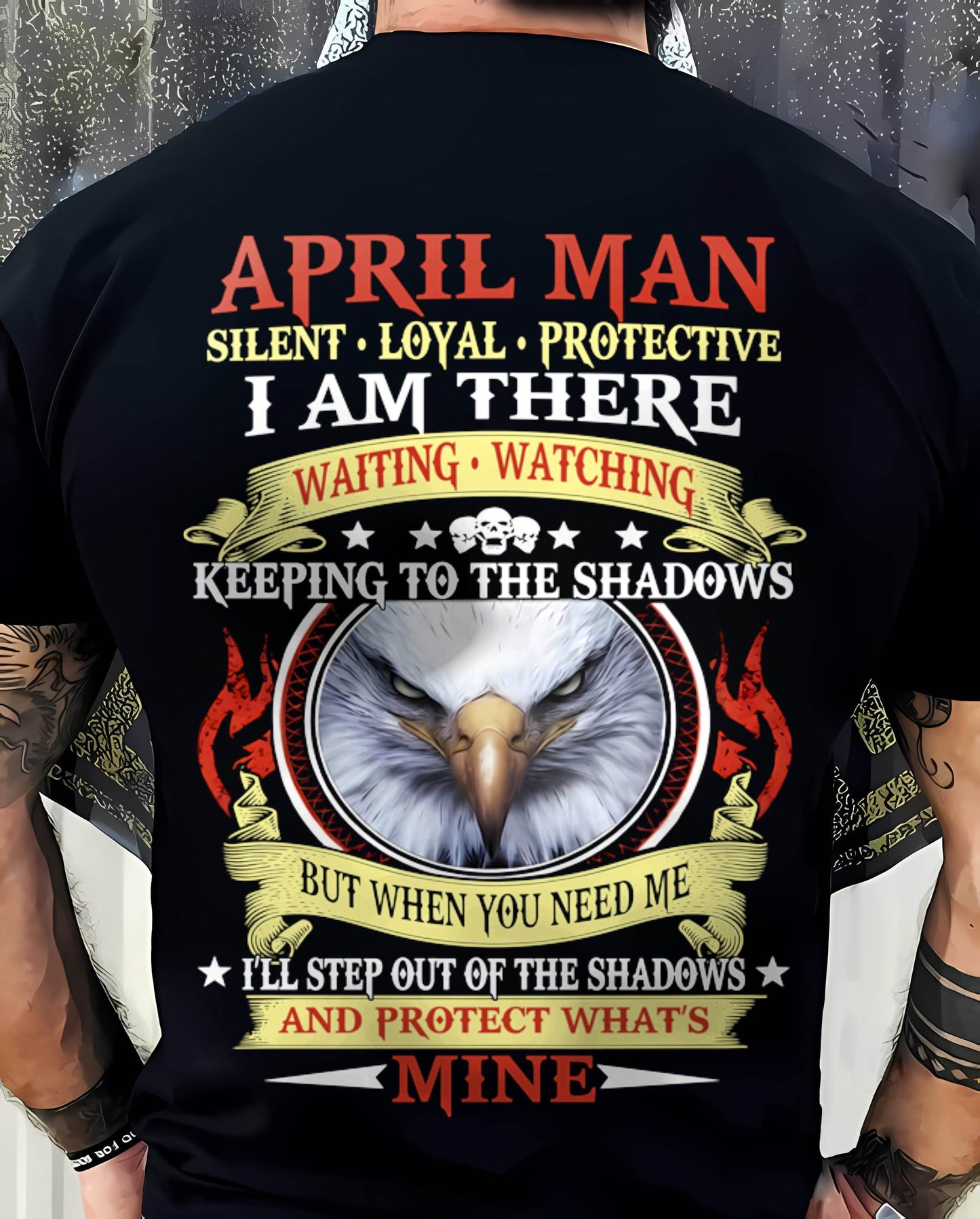 APRIL MAN - SILENT LOYAL PROTECTIVE I AM THERE WAITING WATCHING KEEPING TO THE SHADOWS - FOR MAN - TLEE04 (SKU2602-62-04)