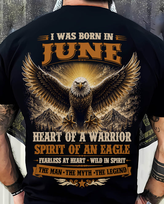 JUNE BORN WARRIOR EAGLE SHIRT DESIGN - FOR MAN - TLEE06 (SKU2605-225-06)