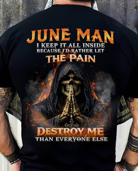 JUNE MAN SKULL SHIRT – I KEEP IT ALL INSIDE DARK GOTHIC T-SHIRT - FOR MAN - TLEE06 (SKU2604-136-06)