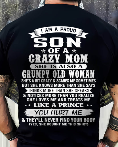 PROUD SON OF A CRAZY MOM - FROM MOM - TLEE00 (SKU2606-127-00)
