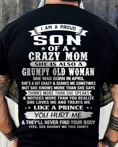 APRIL - PROUD SON OF A CRAZY MOM - FROM MOM - TLEE04 (SKU2606-127-04)
