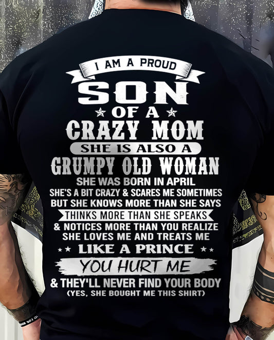 APRIL - PROUD SON OF A CRAZY MOM - FROM MOM - TLEE04 (SKU2606-127-04)