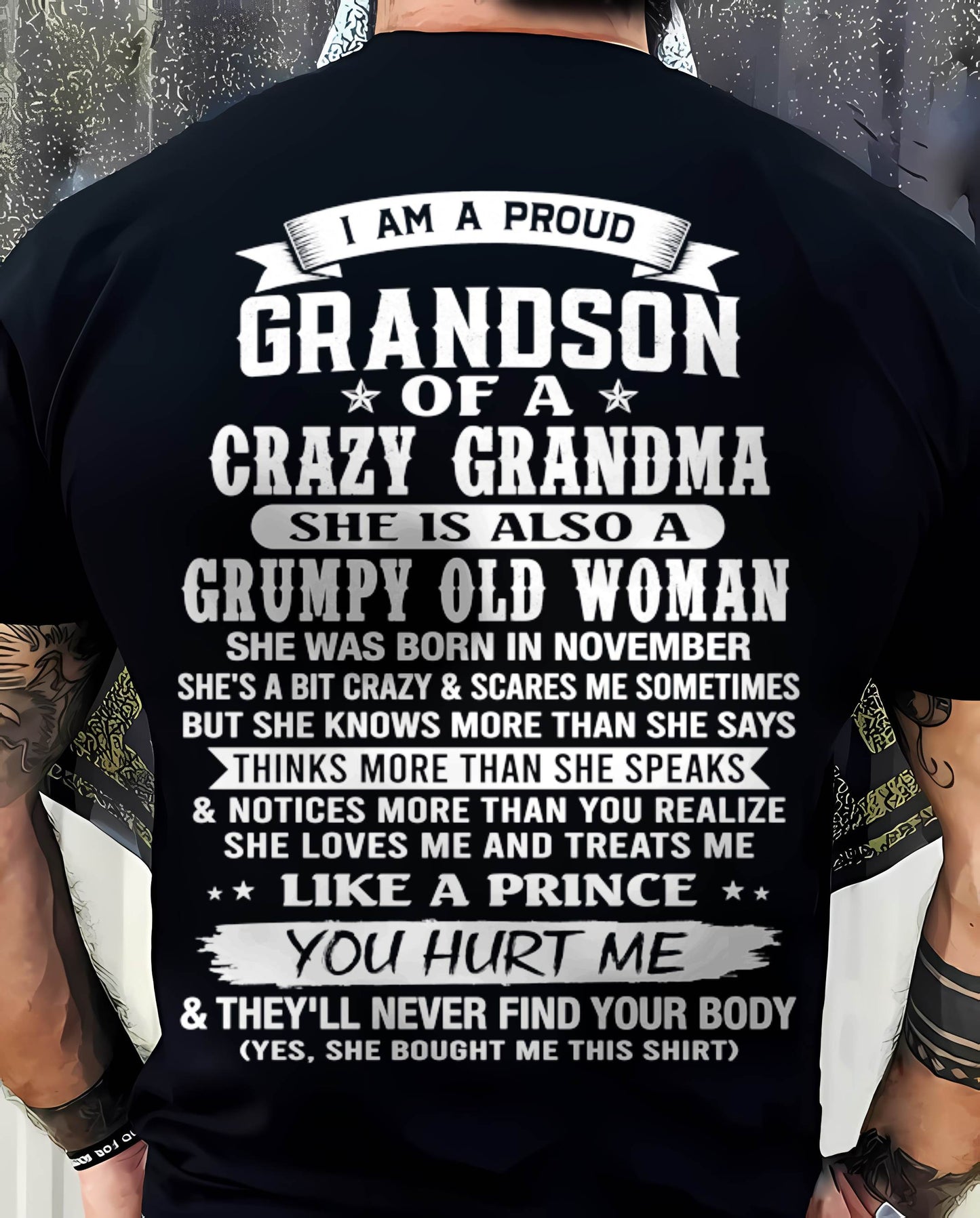 NOVEMBER - GRANDSON OF A CRAZY GRANDMA - FROM GRANDMA - TLEE11 (SKU2606-274-11)