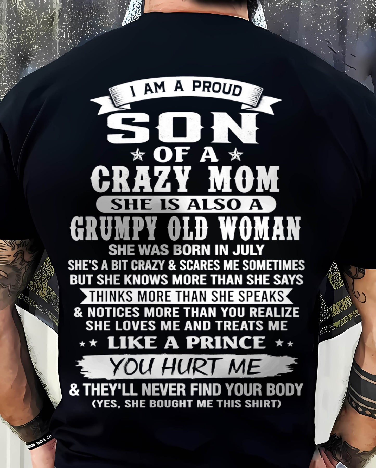 JULY - PROUD SON OF A CRAZY MOM - FROM MOM - TLEE07 (SKU2606-127-07)